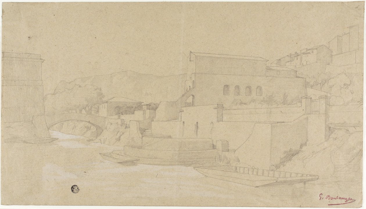 Città italiana su un fiume da Gustave Clarence Rodolphe Boulanger