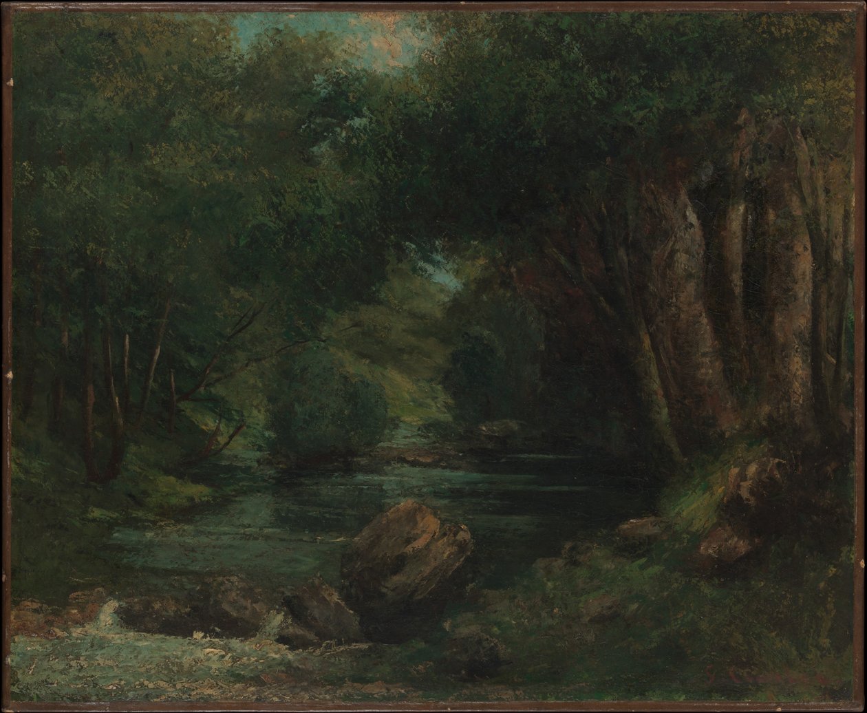 Un ruscello nella foresta da Gustave Courbet