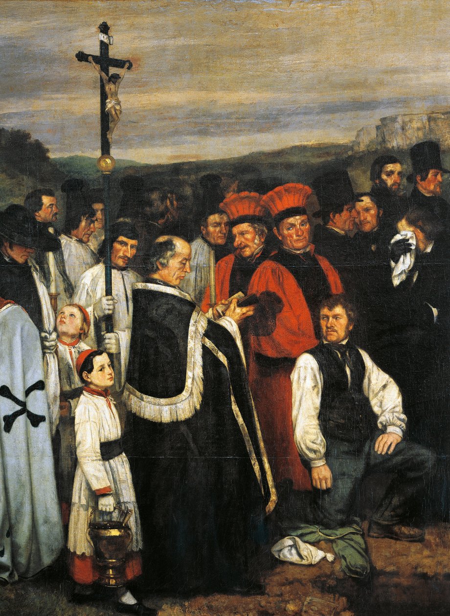 Un funerale a Ornans da Gustave Courbet