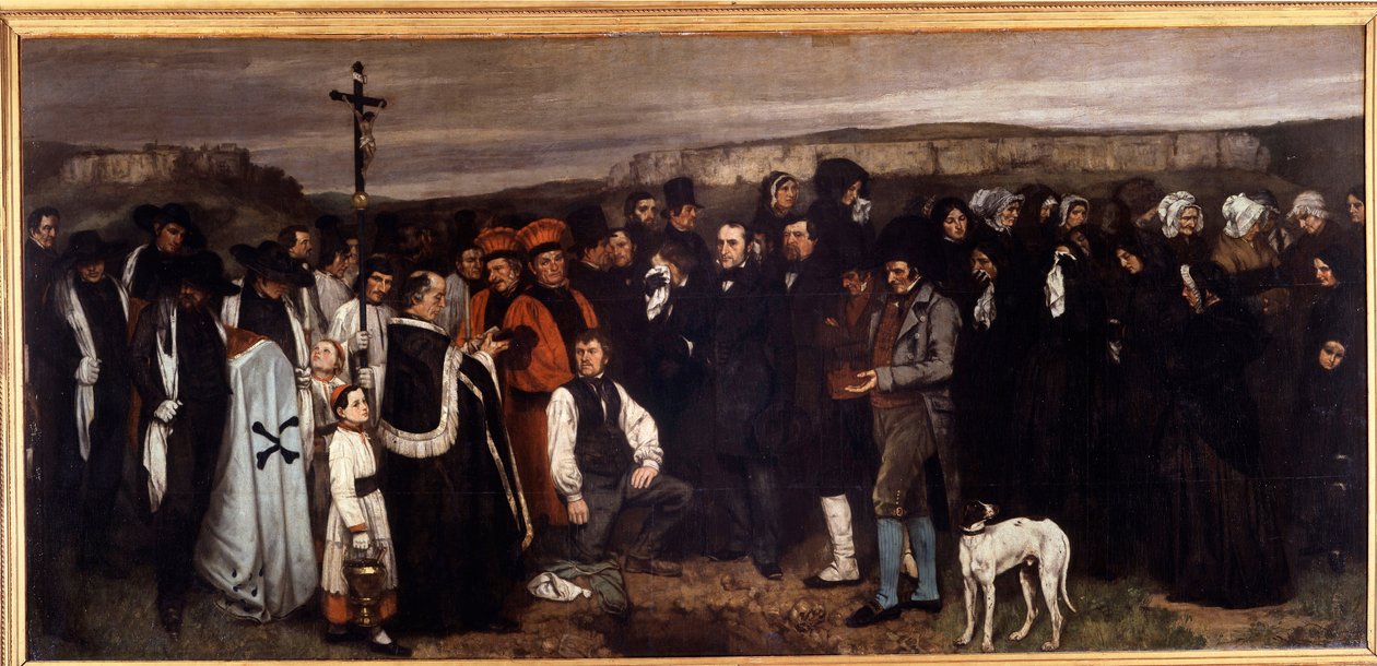 Un funerale a Ornans da Gustave Courbet