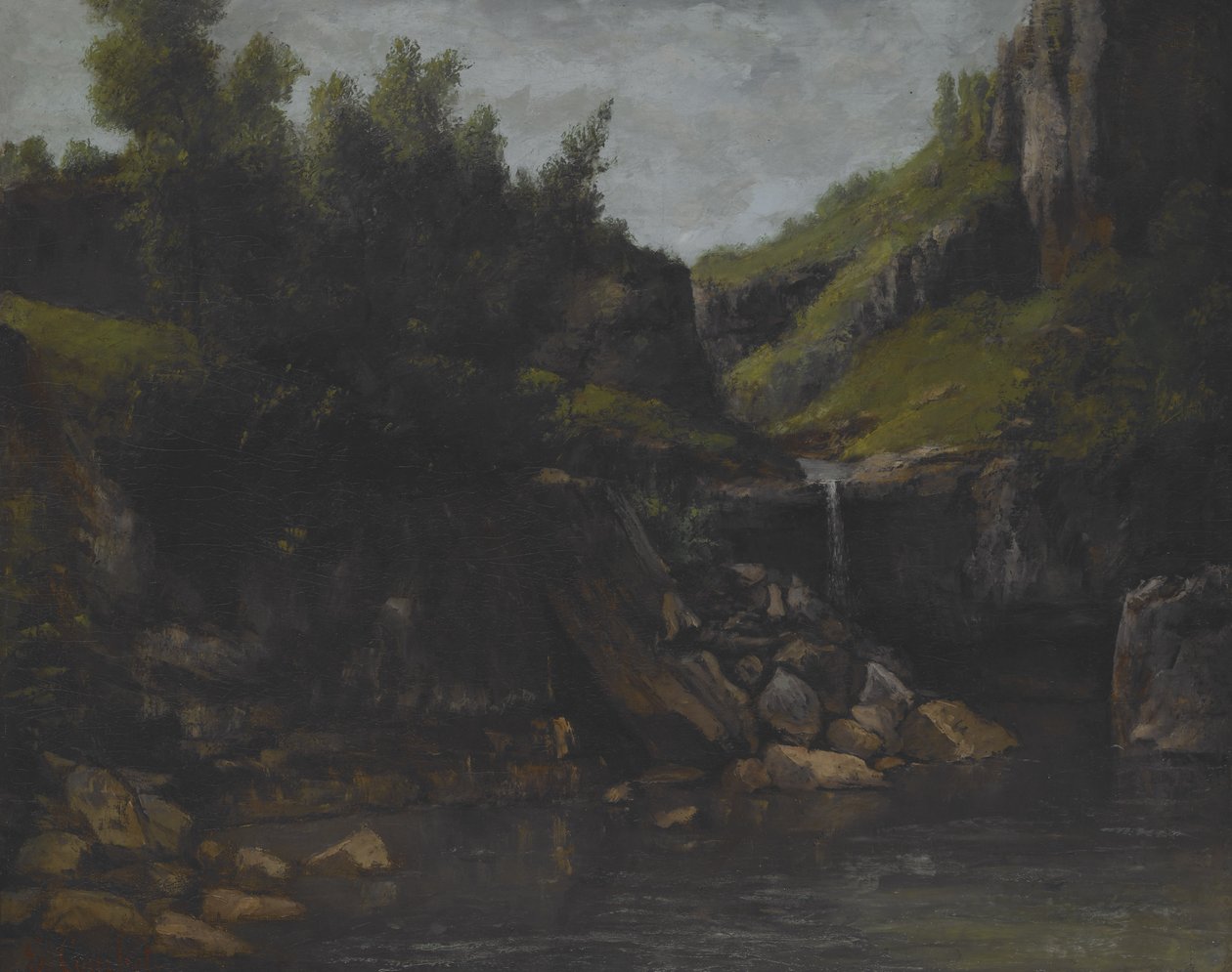 Cascata in un paesaggio roccioso, c.1872-4 da Gustave Courbet