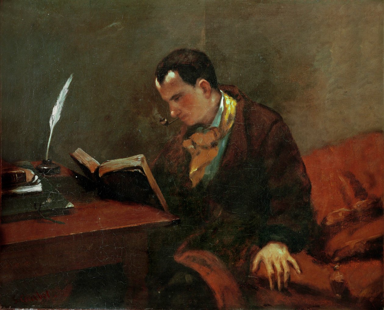 Charles Baudelaire, poeta francese (olio su tela) da Gustave Courbet