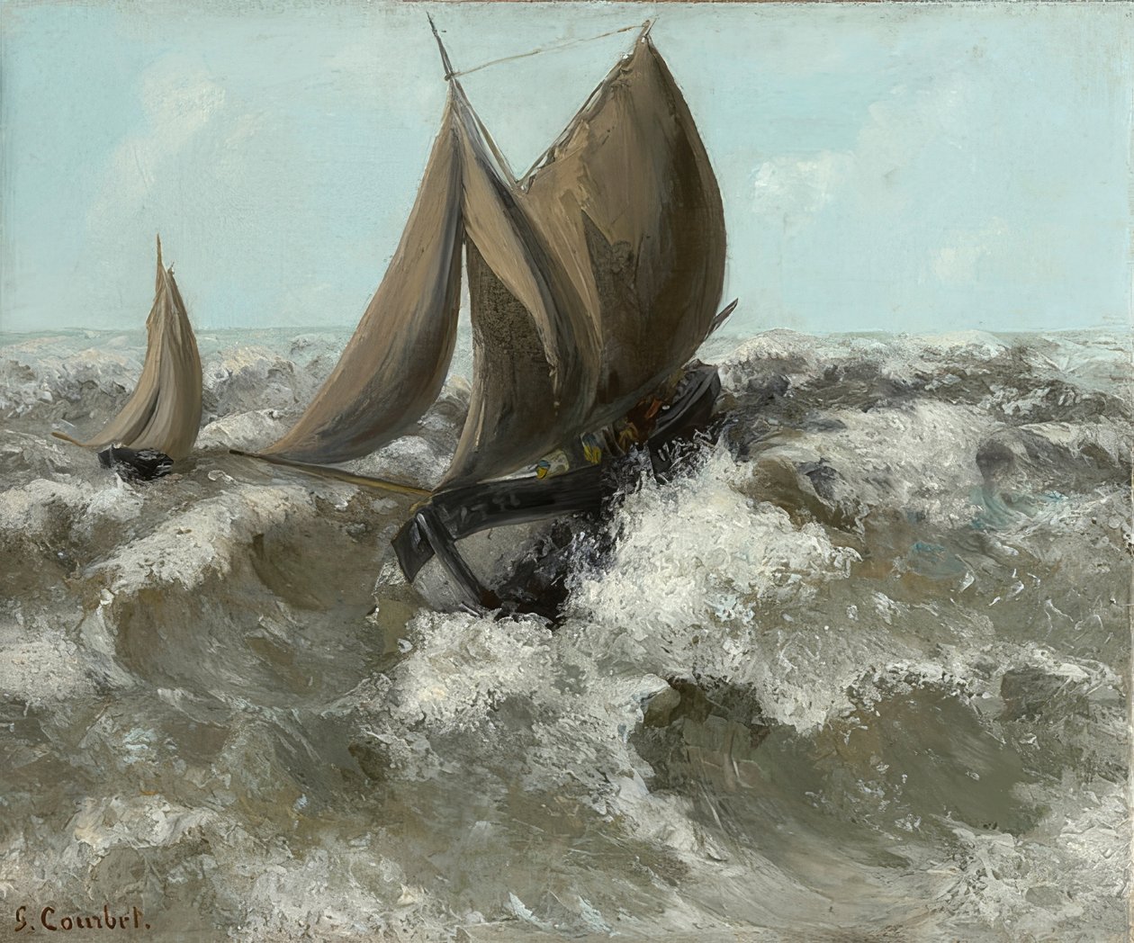La barca a vela. Circa 1869 da Gustave Courbet