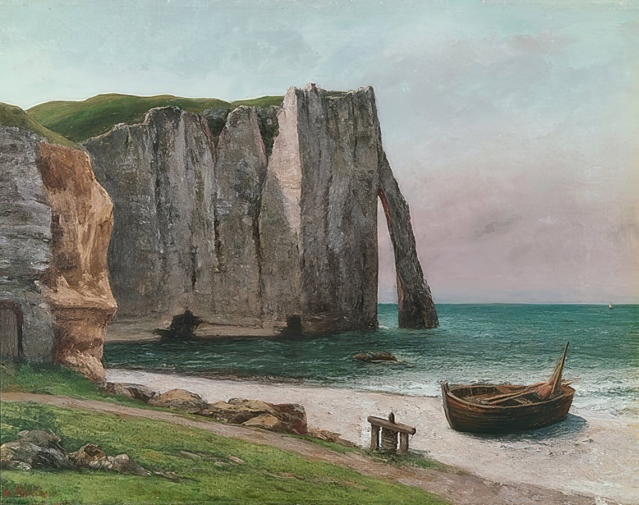 Scogliere di Étretat da Gustave Courbet