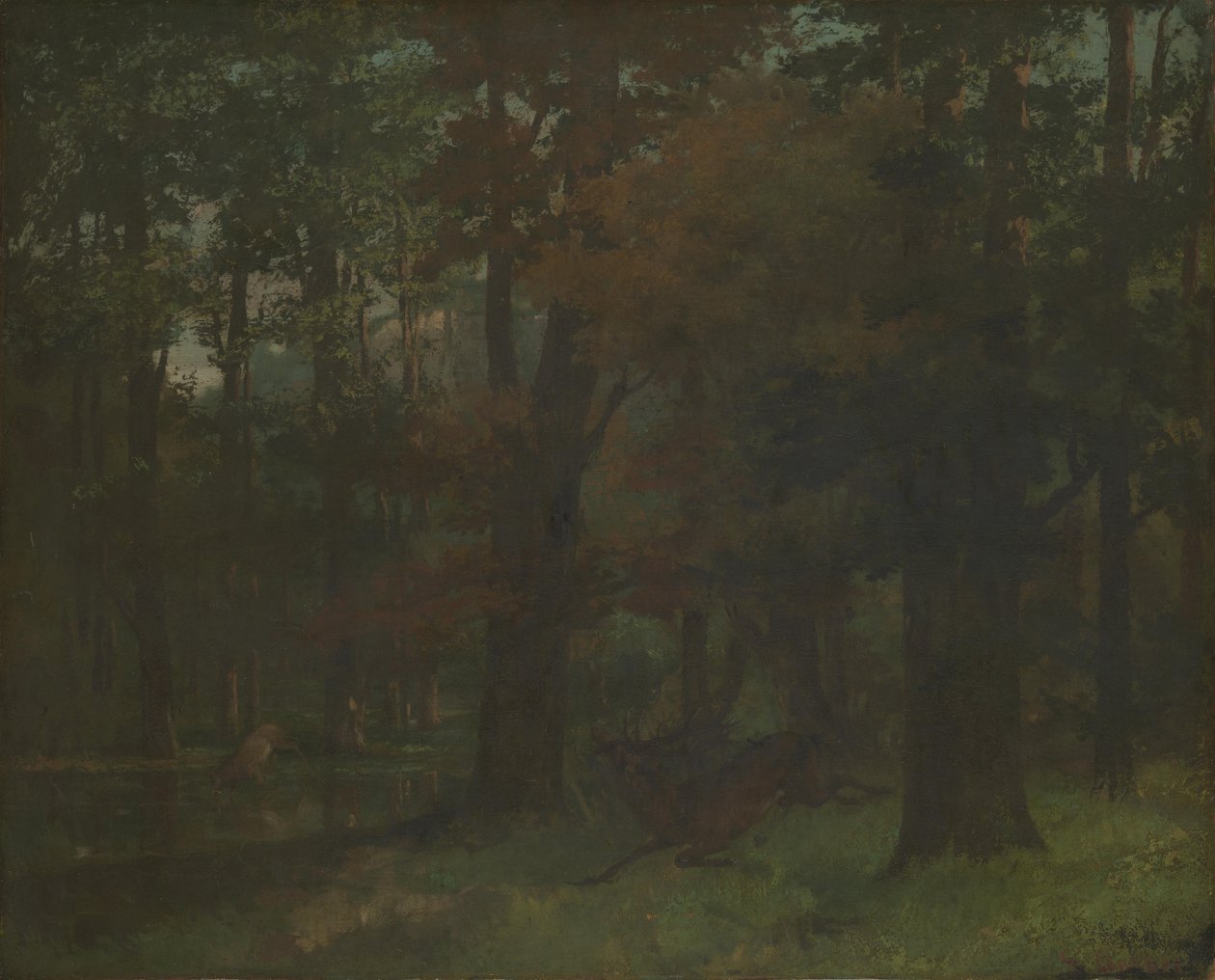 Nella foresta da Gustave Courbet