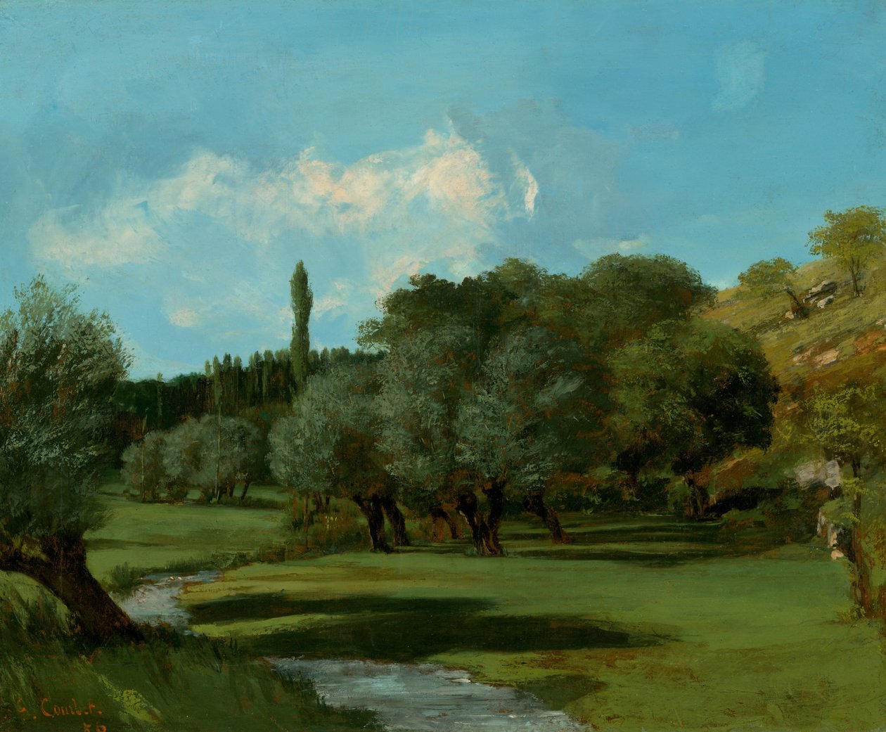 La Bretonnerie nel Dipartimento di Indre, 1856 da Gustave Courbet