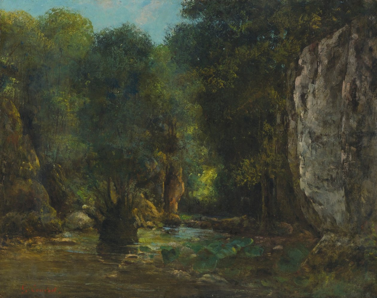 Le Puits Noir (le gole della Loue) da Gustave Courbet