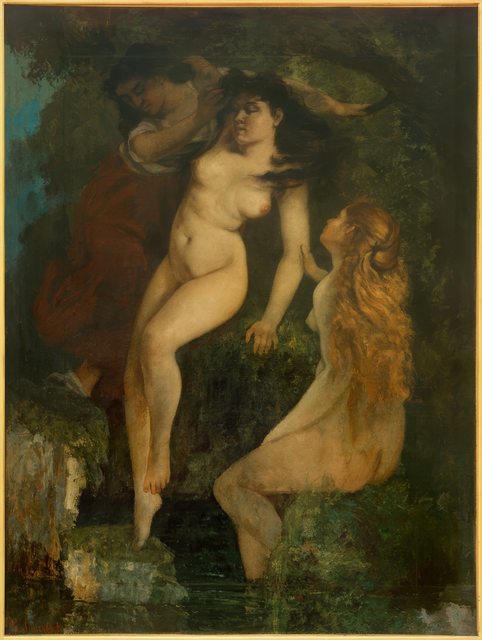 Le tre bagnanti da Gustave Courbet