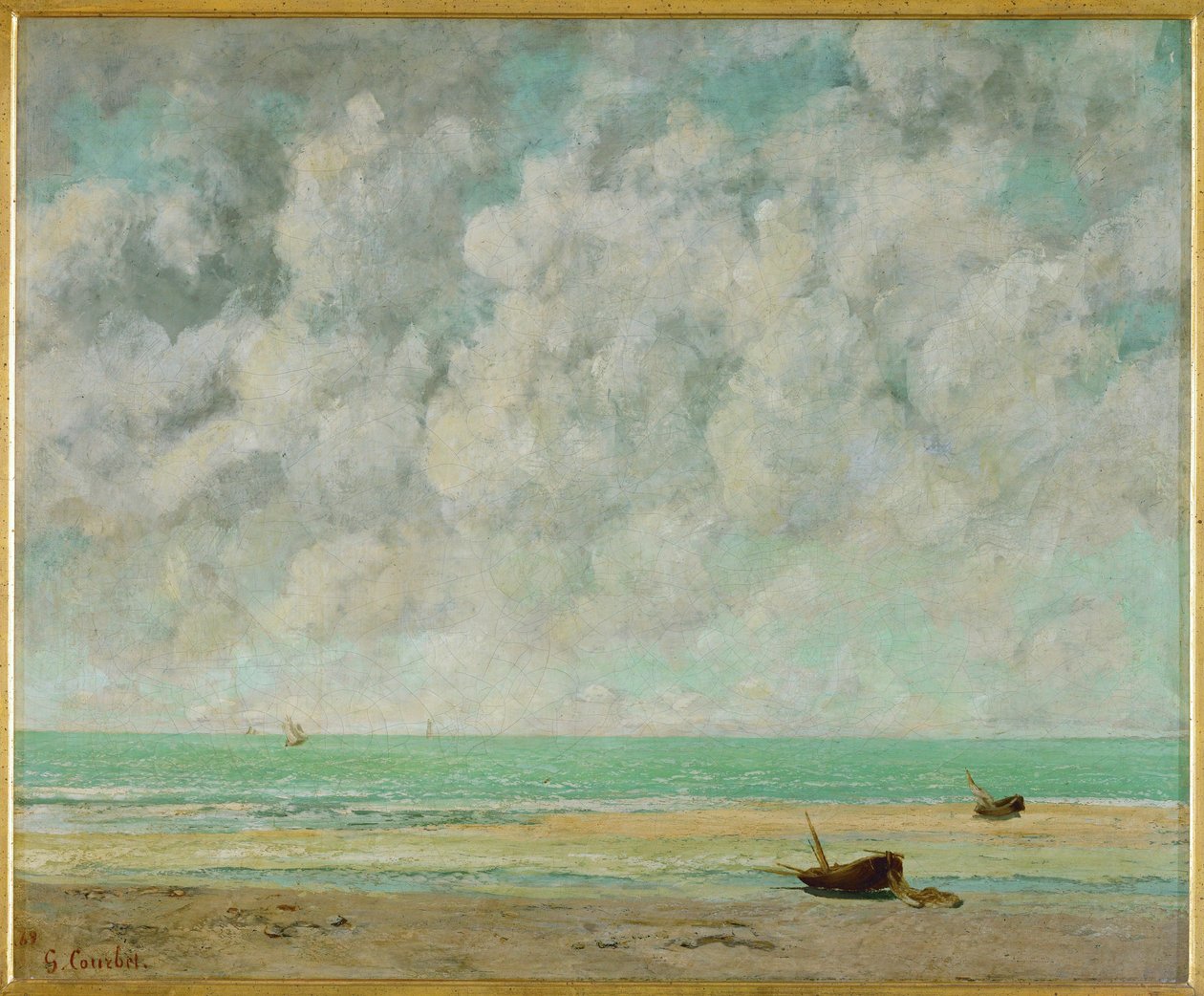 Mer calme - Qiet sea (olio su tela) da Gustave Courbet