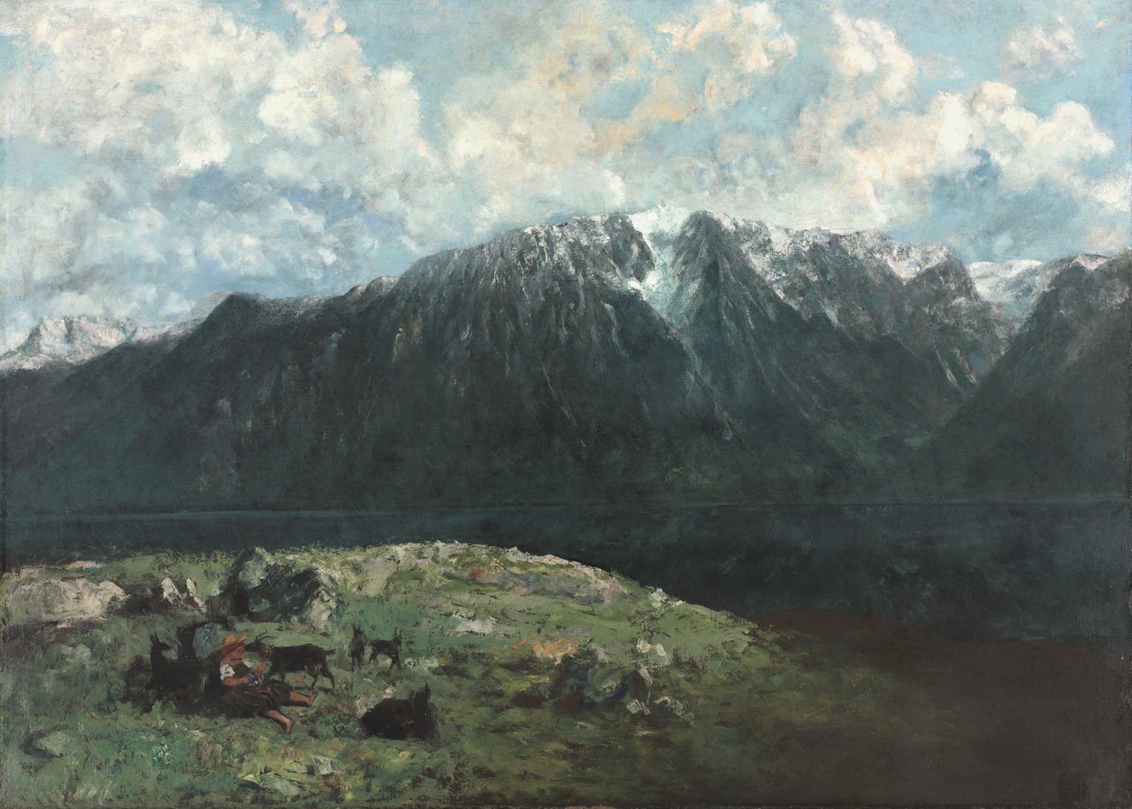 Vista panoramica sulle Alpi, Les Dents du Midi da Gustave Courbet