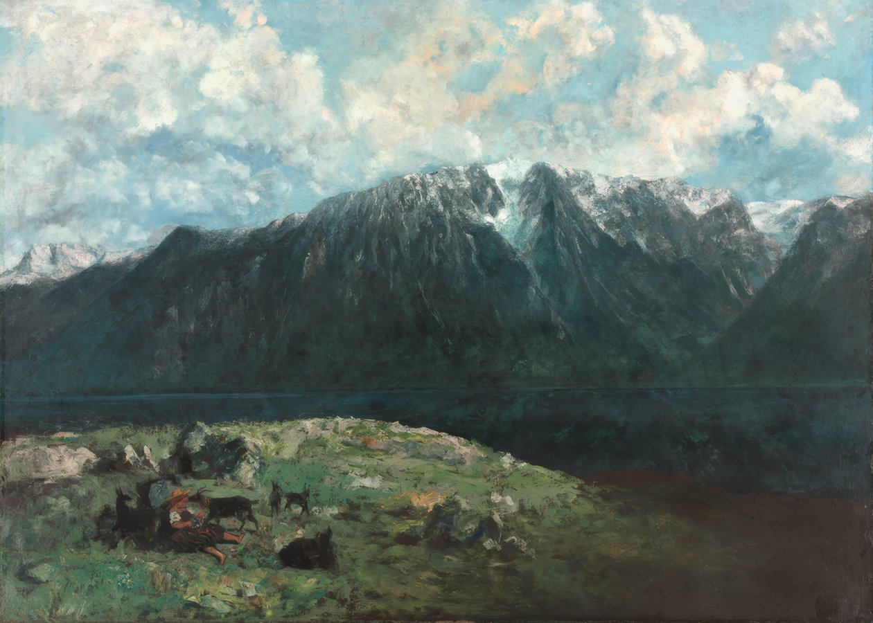 Vista panoramica sulle Alpi, Les Dents du Midi da Gustave Courbet