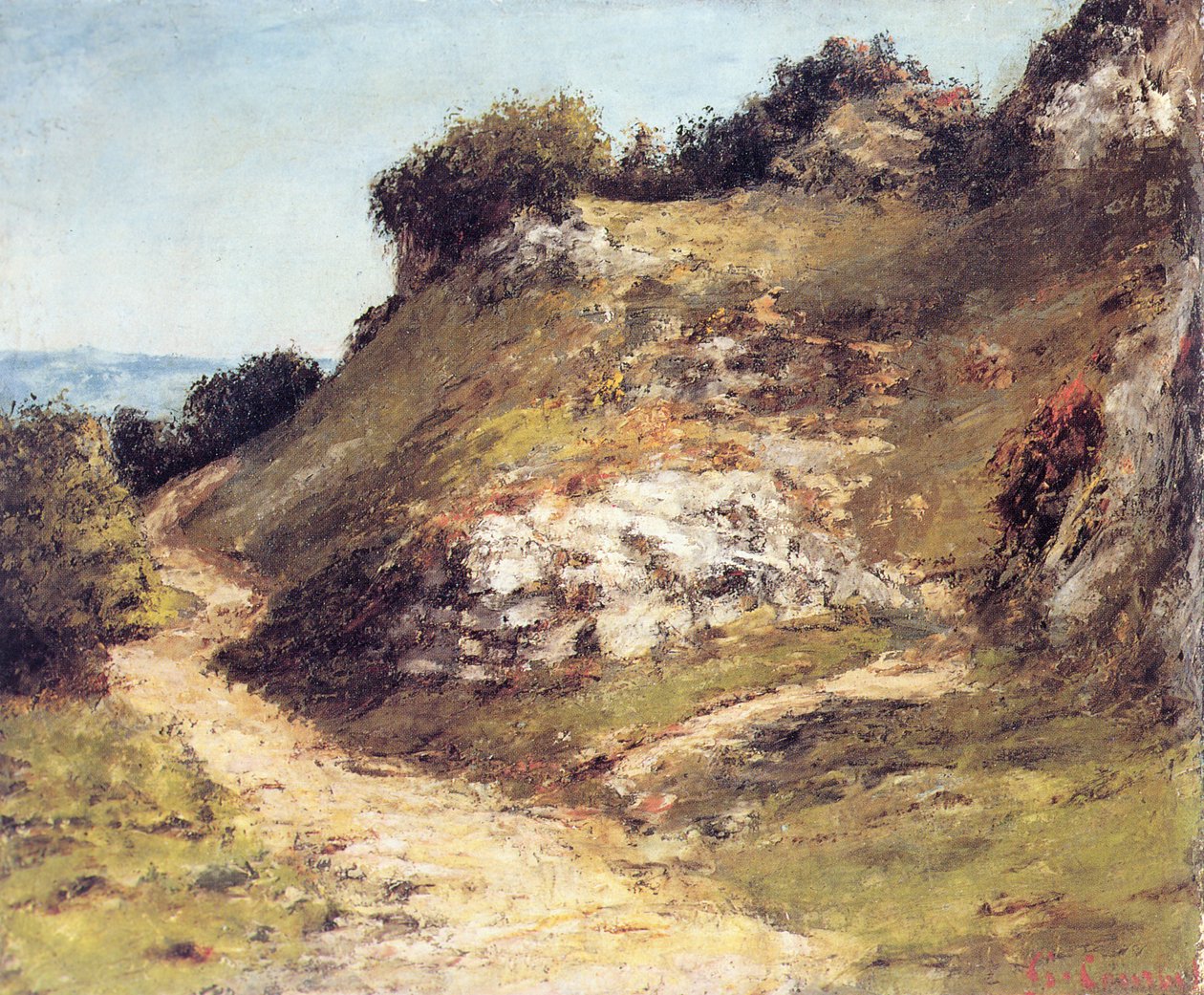 Sentiero tra le Rocce da Gustave Courbet