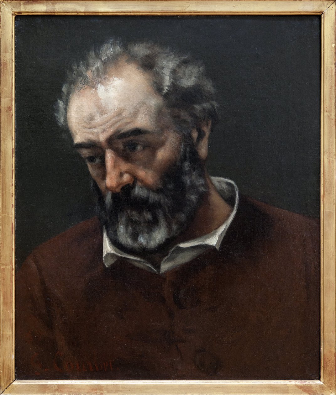 Ritratto di Paul Chenavard (1807-1895), pittore francese, Dipinto di Gustave Courbet (1819-1877). Fotografia, KIM Youngtae, Lione, Museo delle Belle Arti di Lione. da Gustave Courbet