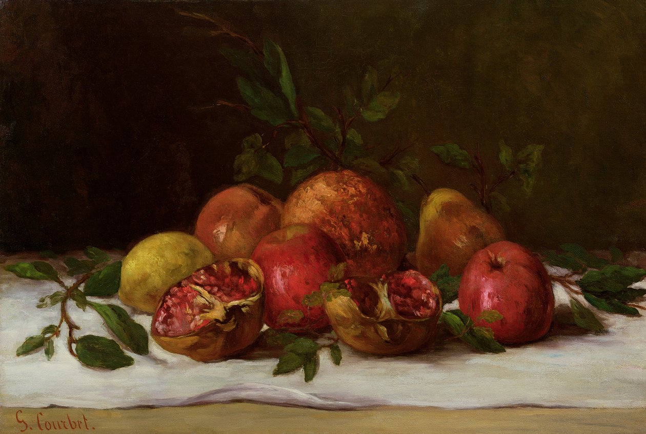 Natura morta, c.1871-72 da Gustave Courbet