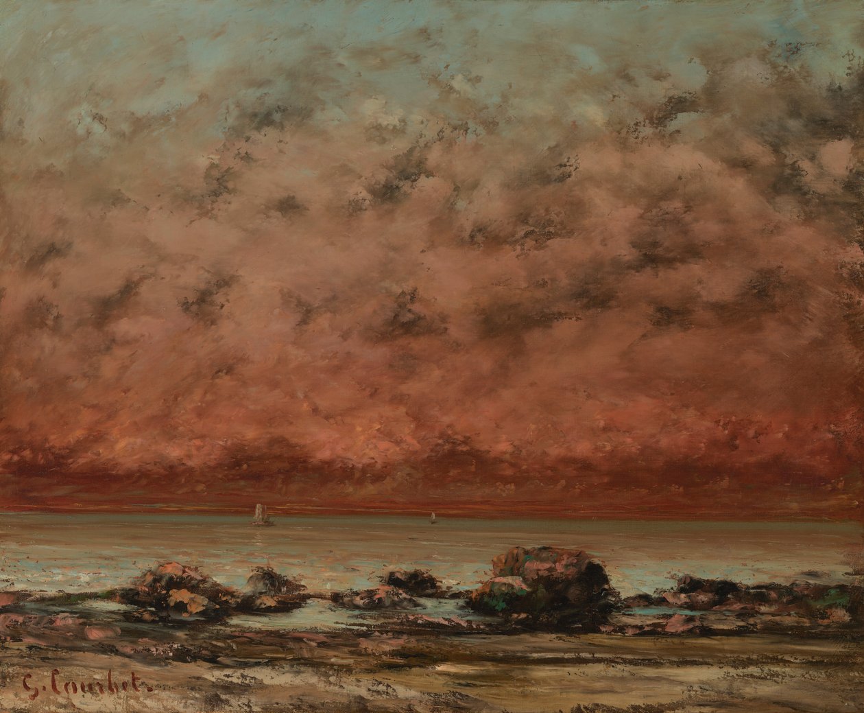 Le Rocce Nere a Trouville da Gustave Courbet