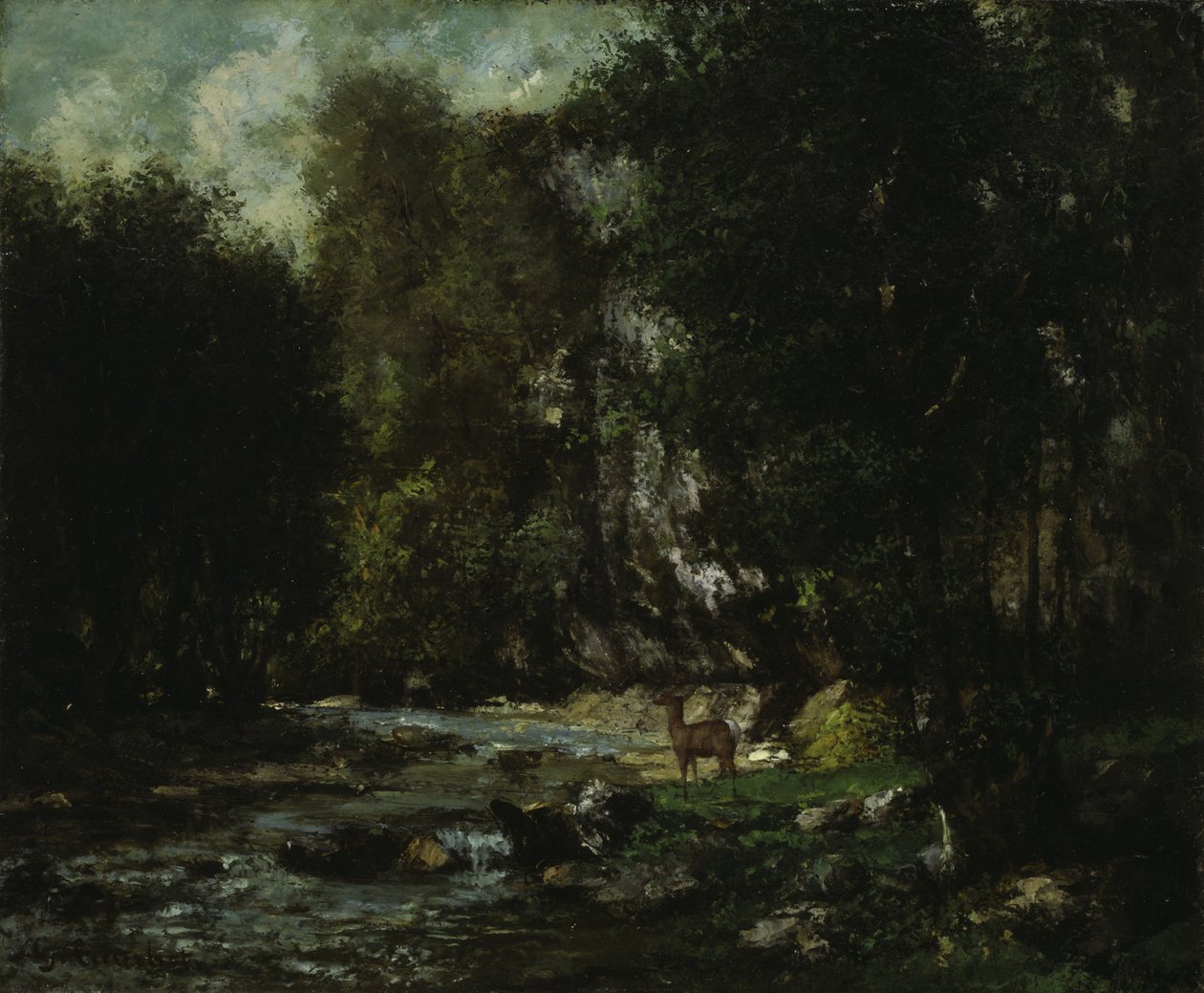 Il ruscello di Les Puits-Noir, c.1855 da Gustave Courbet