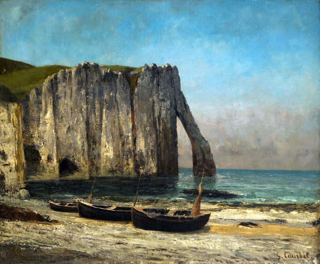Le scogliere di Étretat da Gustave Courbet