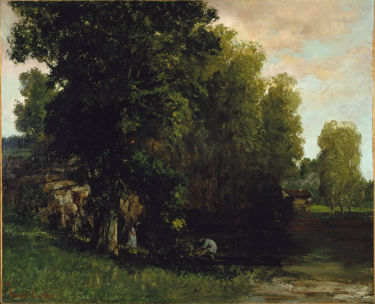 Il bordo della piscina (Au Bord de lEtang) da Gustave Courbet