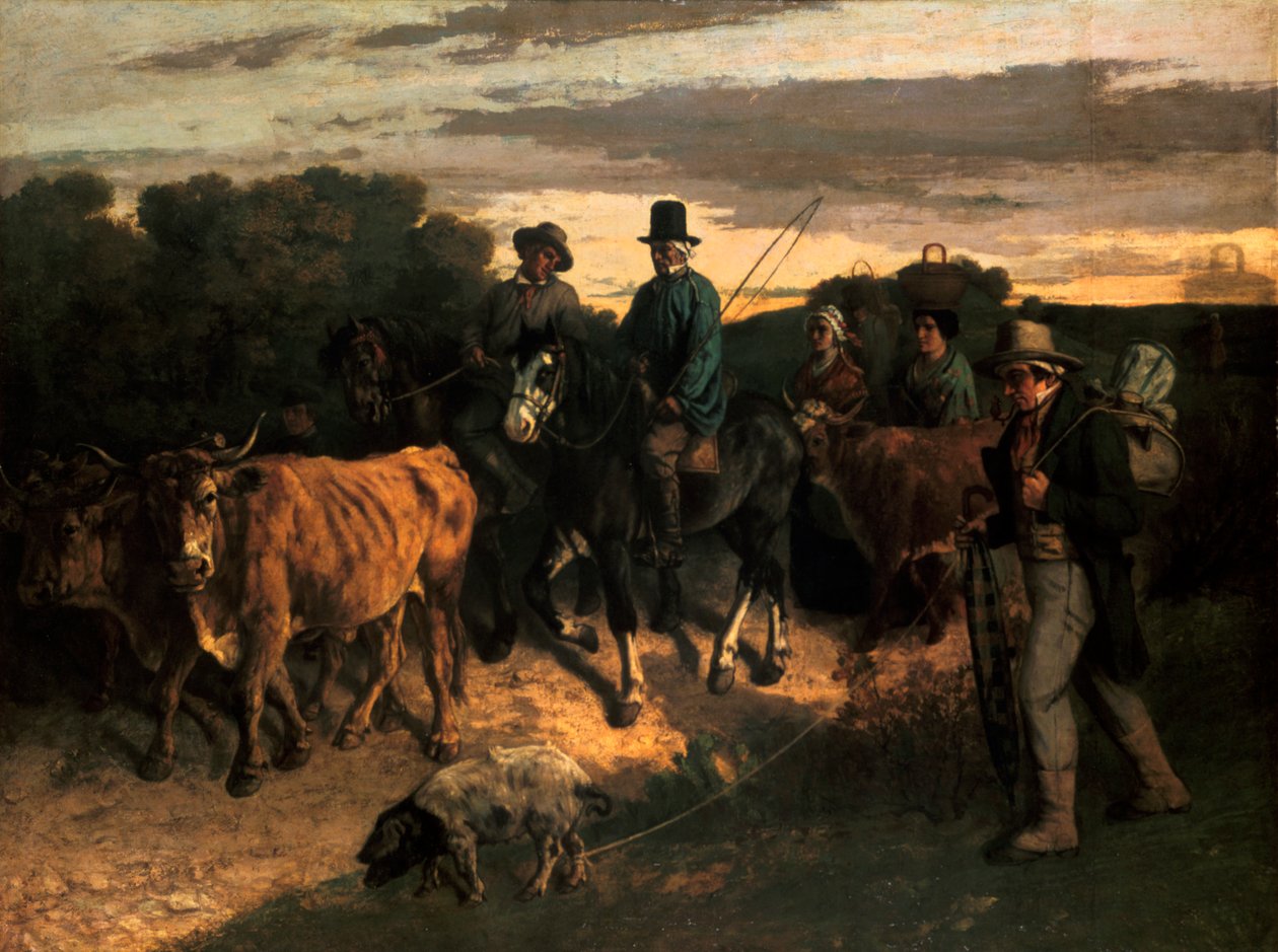 I Contadini di Flagey, 1855 da Gustave Courbet