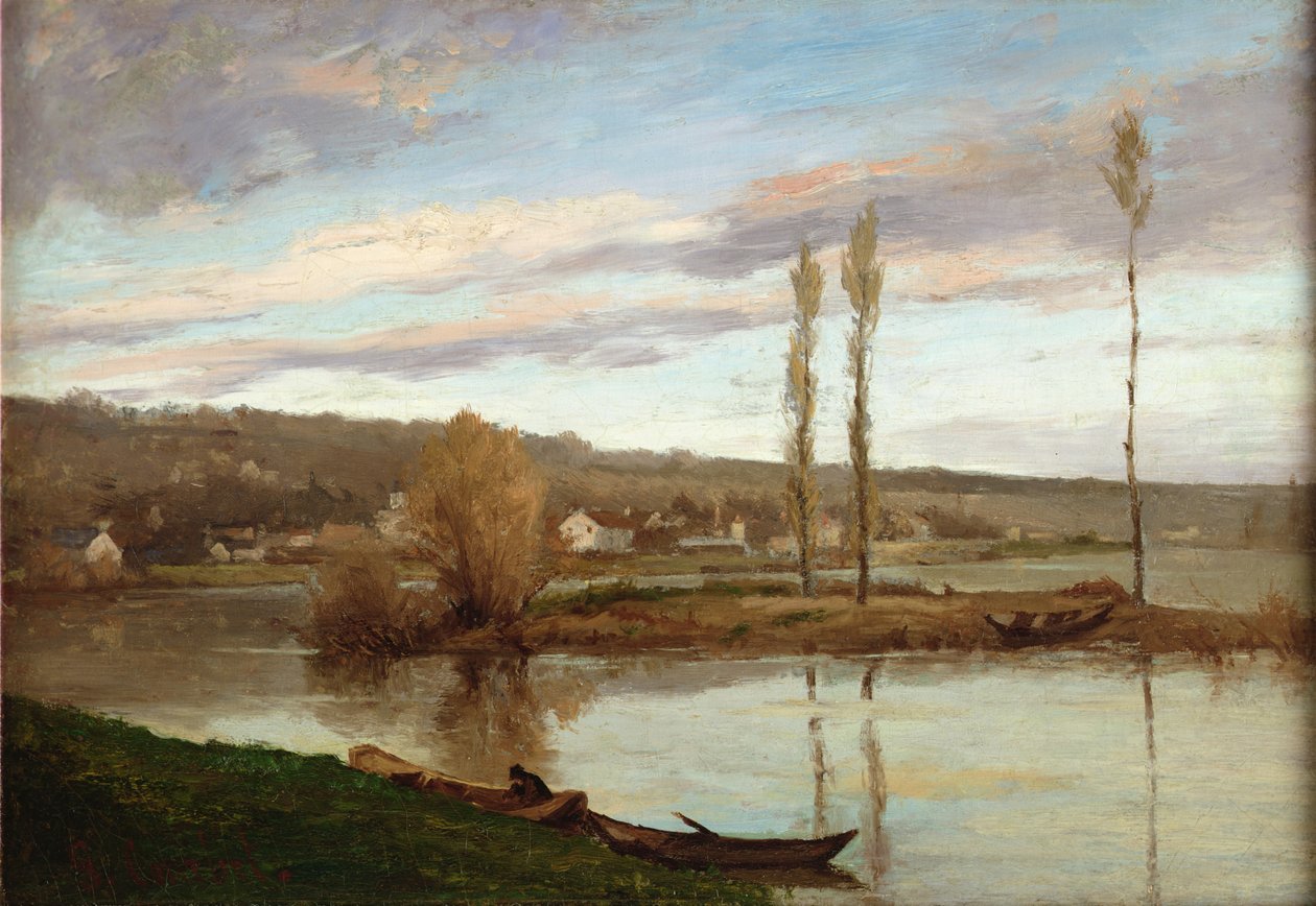 La Senna a Bougival, c.1851 da Gustave Courbet
