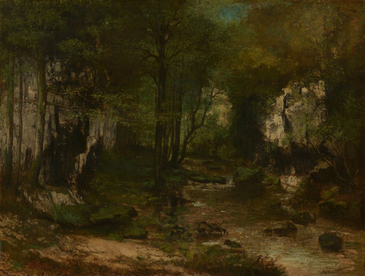 The Stream (Il ruscello del Puits-Noir; valle della Loue) da Gustave Courbet
