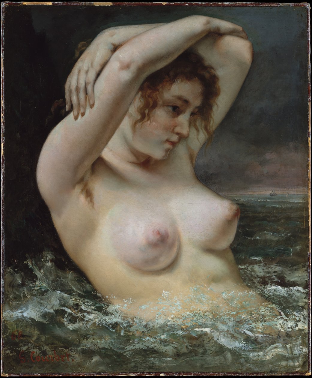 La donna tra le onde da Gustave Courbet