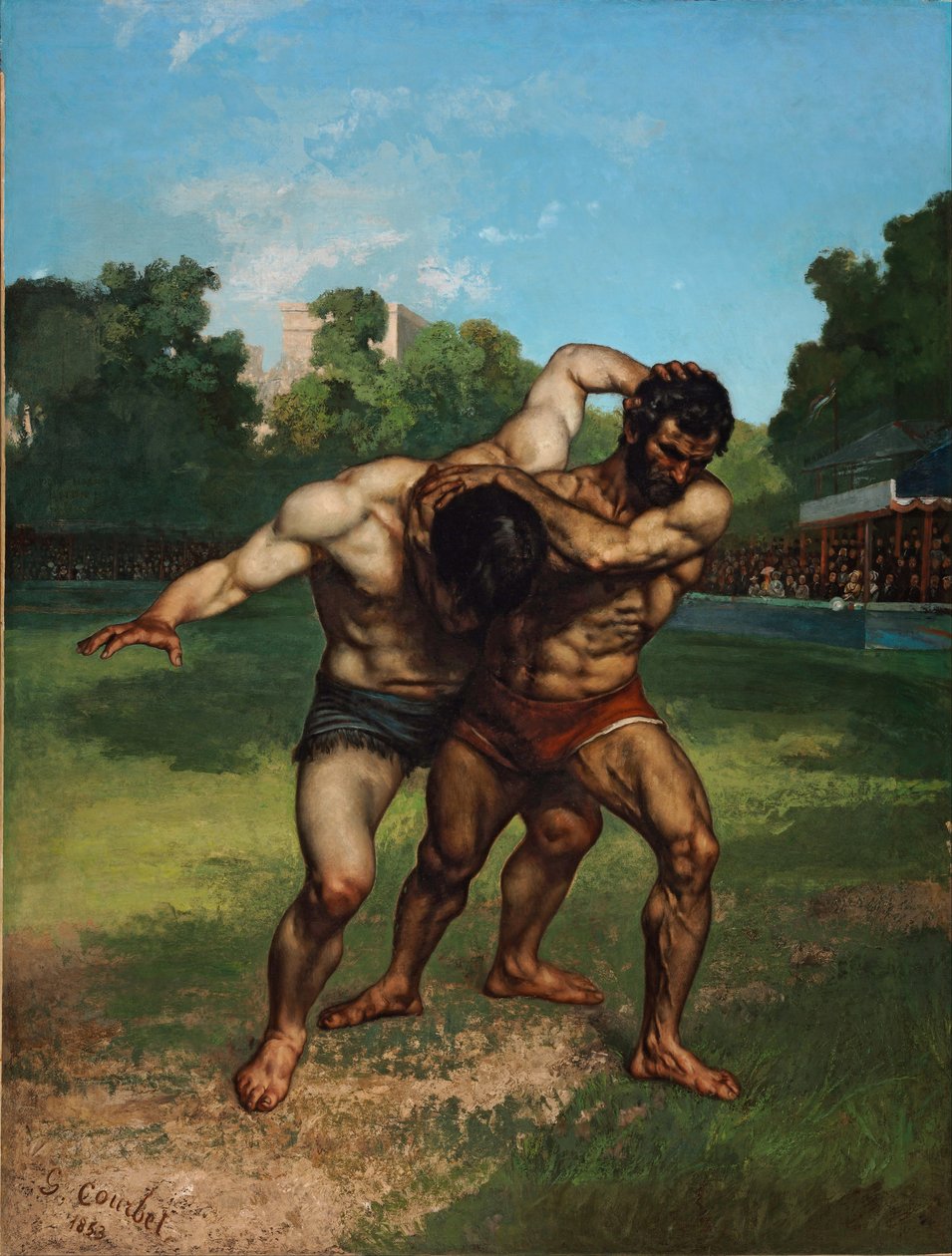 I lottatori da Gustave Courbet