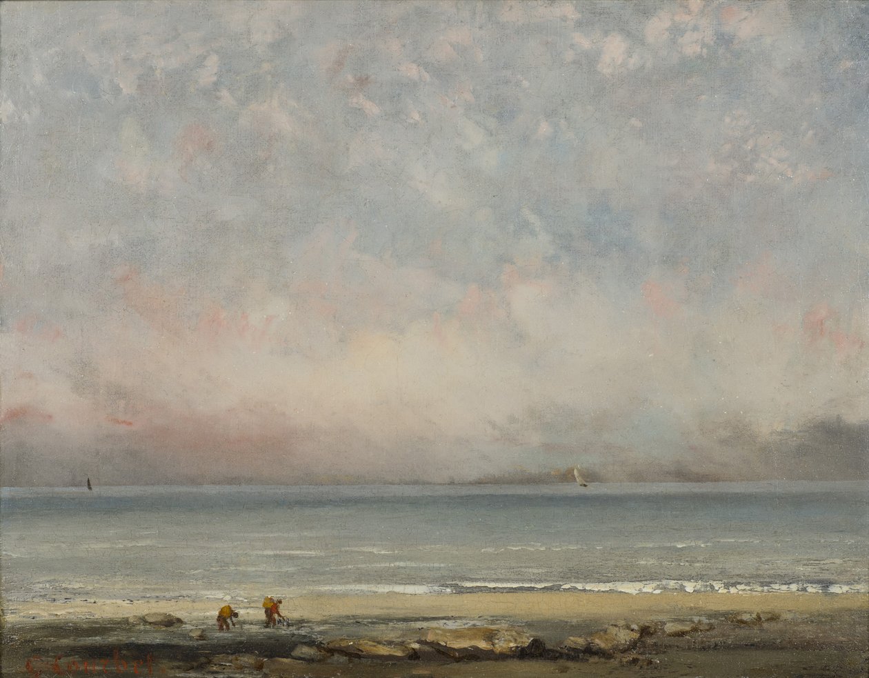 La spiaggia di Trouville da Gustave Courbet