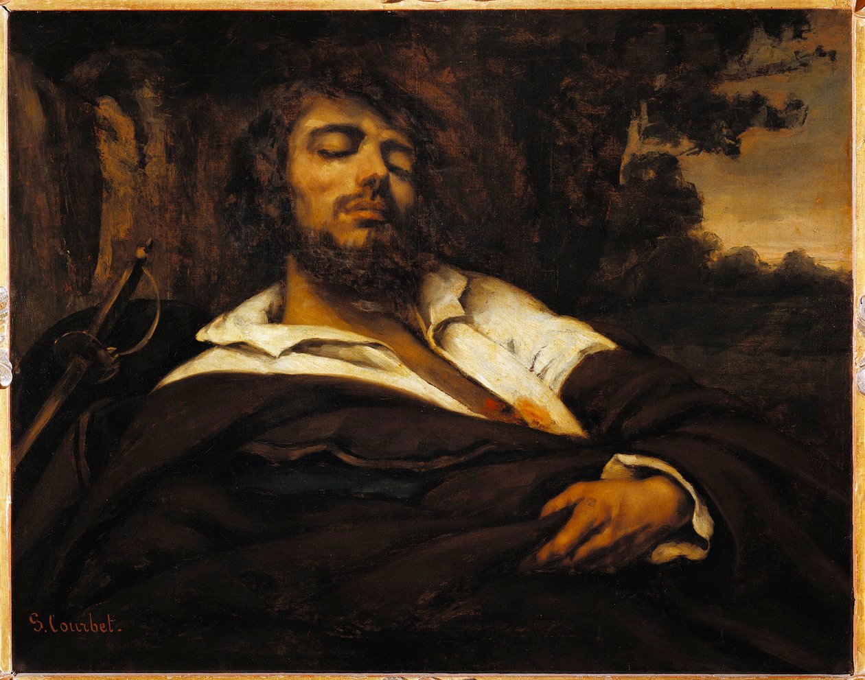 Autoritratto del pittore ferito da Gustave Courbet