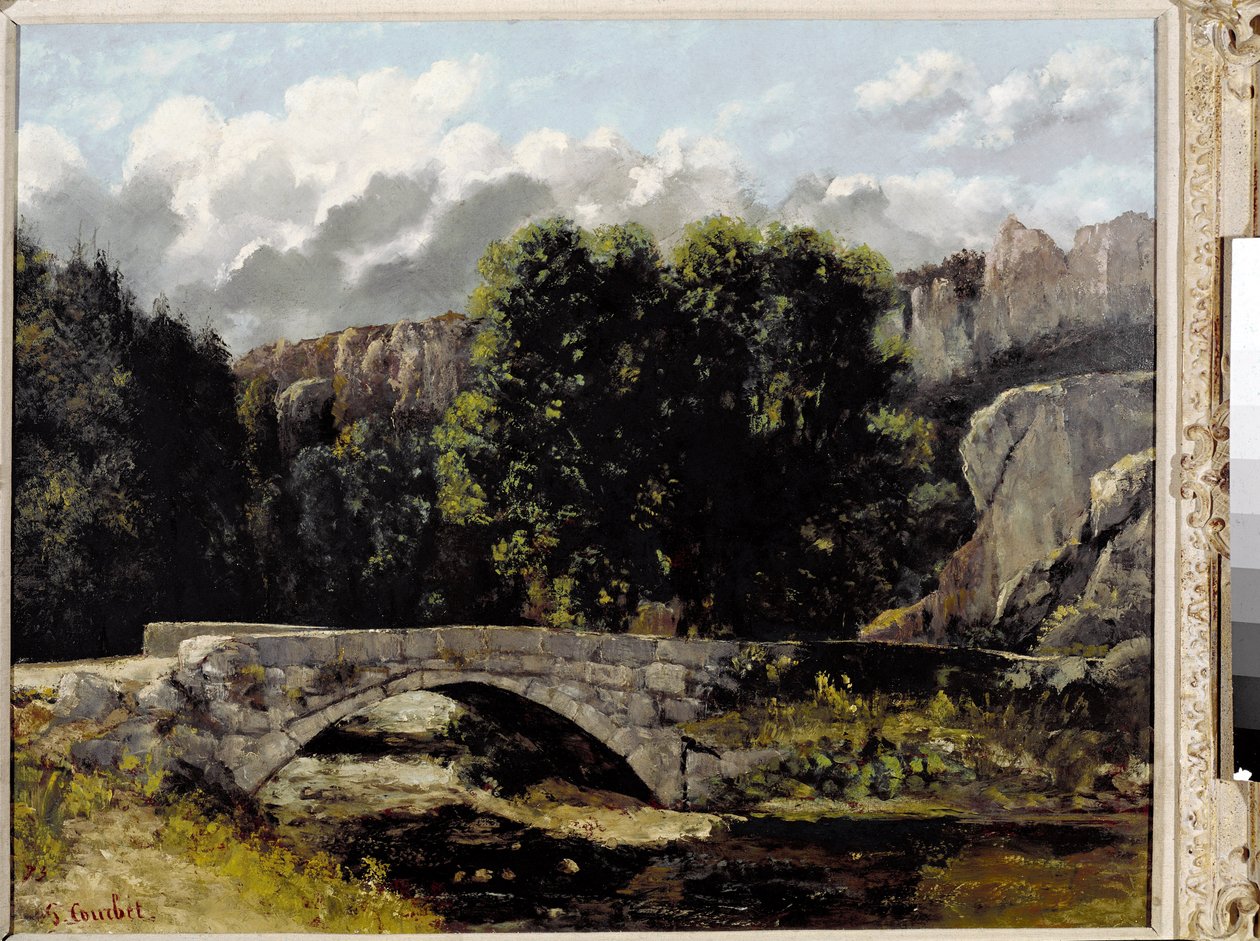Veduta del ponte di Saint Sulpice a Fleurier, Svizzera da Gustave Courbet