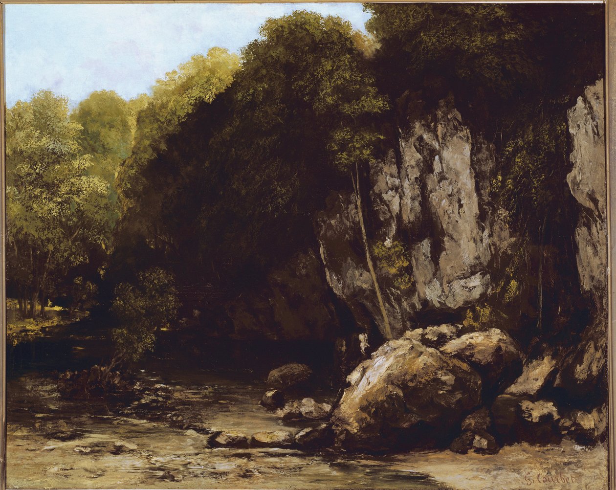 Veduta del sito di Le Puits-Noir vicino a Ornans da Gustave Courbet