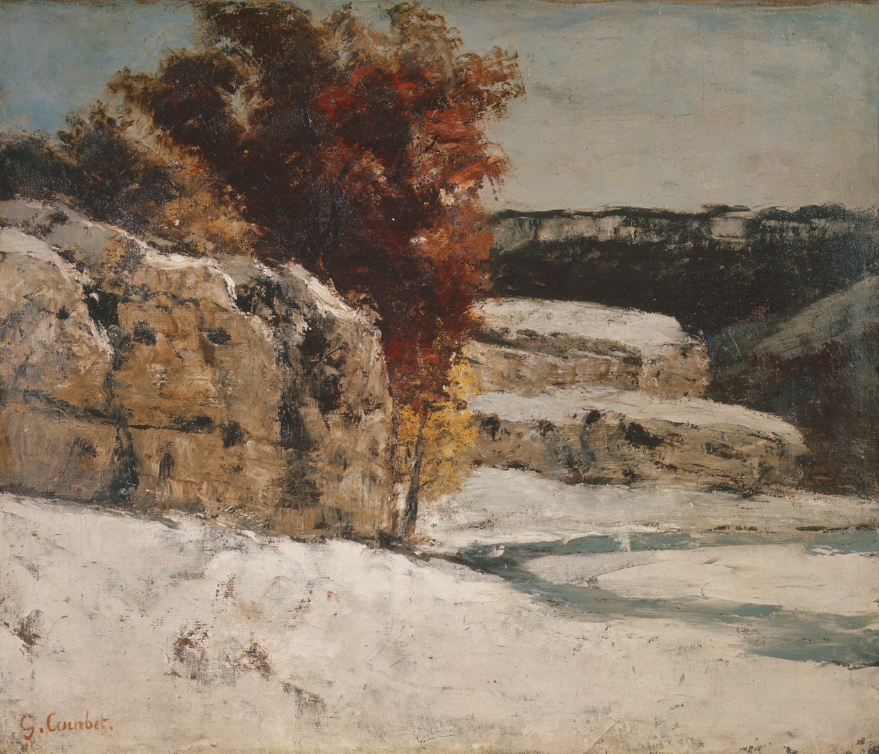 Paesaggio invernale, 1865-70 da Gustave Courbet