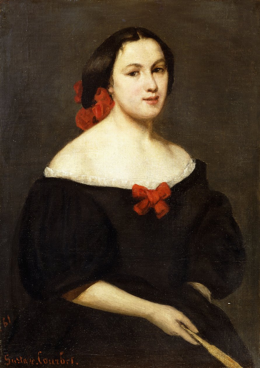 Donna con un Ventaglio, 1861 da Gustave Courbet