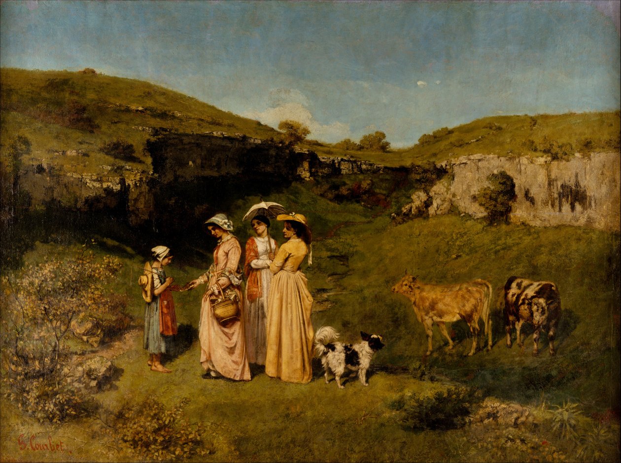 Le ragazze del villaggio da Gustave Courbet