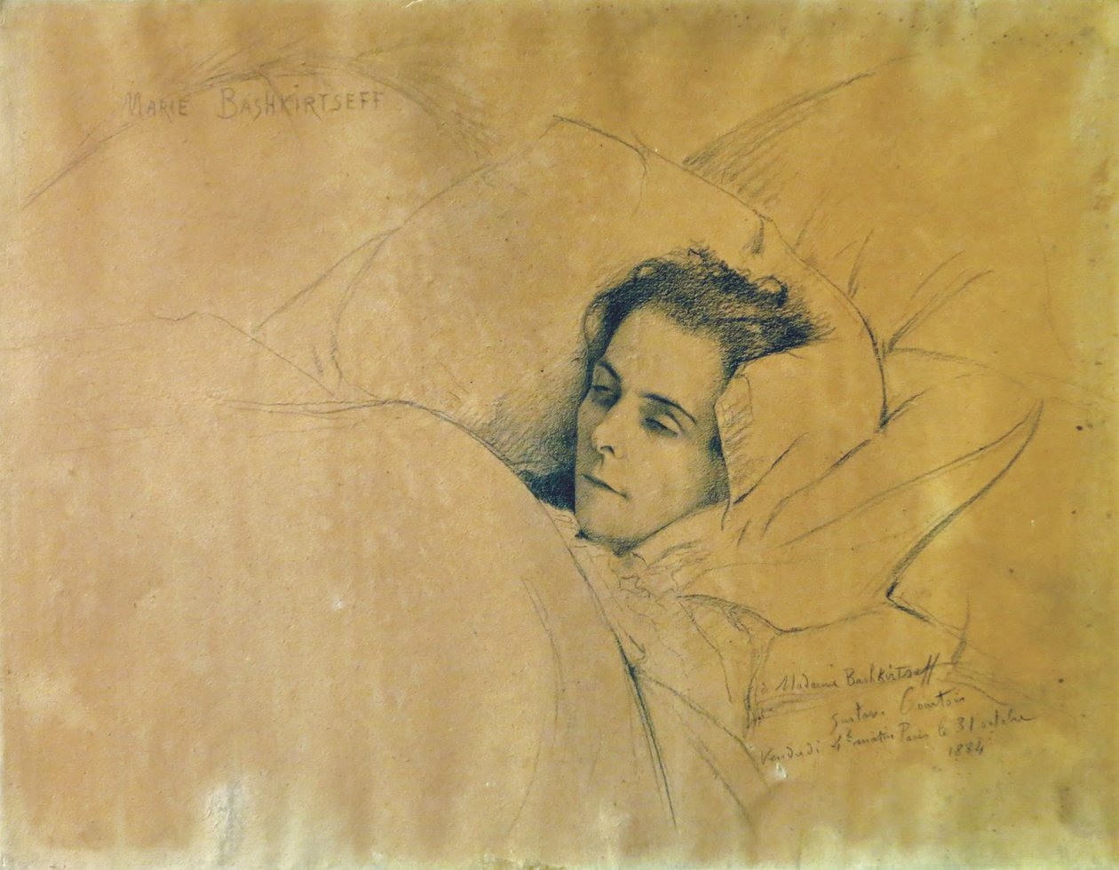 La morte di Maria Konstantinovna Bashkirtseva da Gustave Courtois