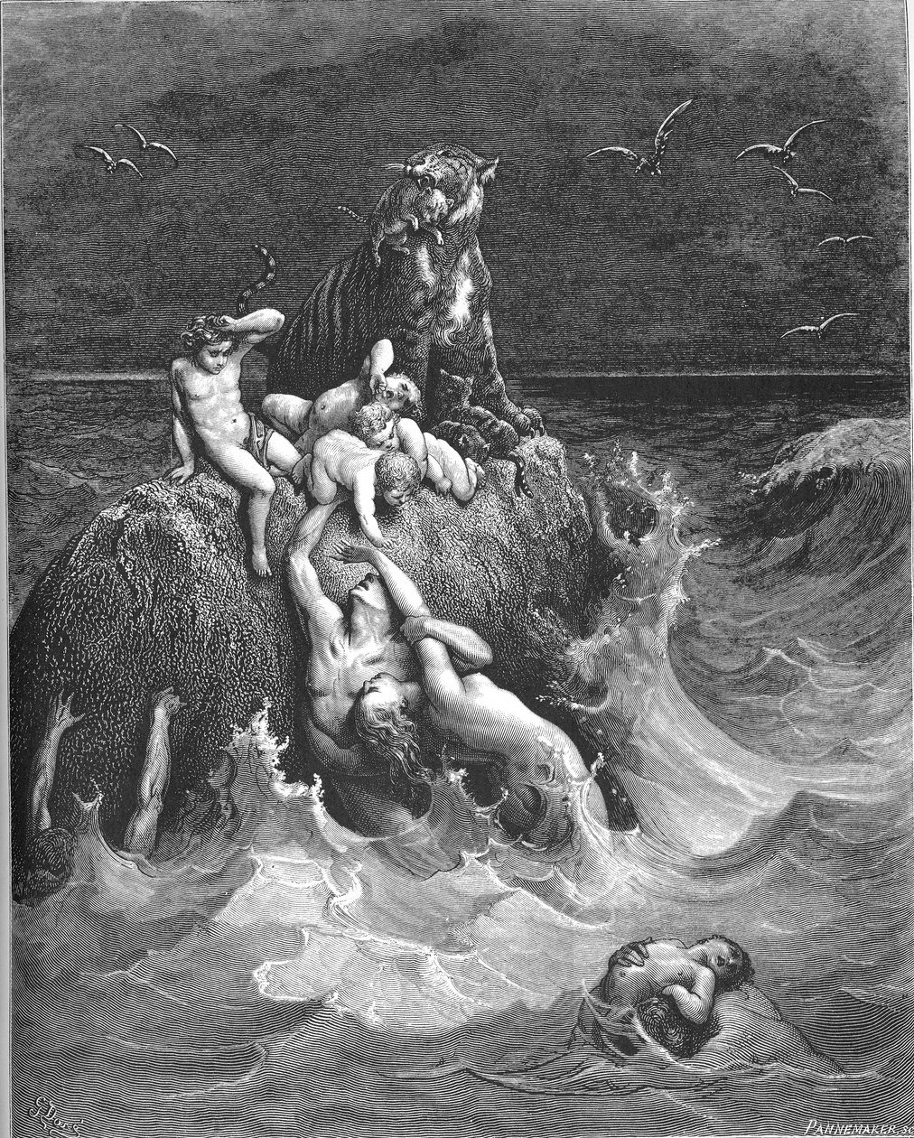 Il grande diluvio (Gen. 7:11-24) da Gustave Dore