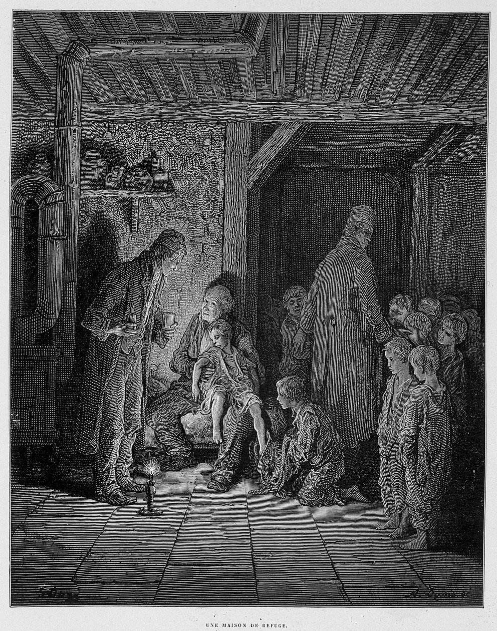Una casa di rifugio - in "Londra" di Gustave Doré da Gustave Dore