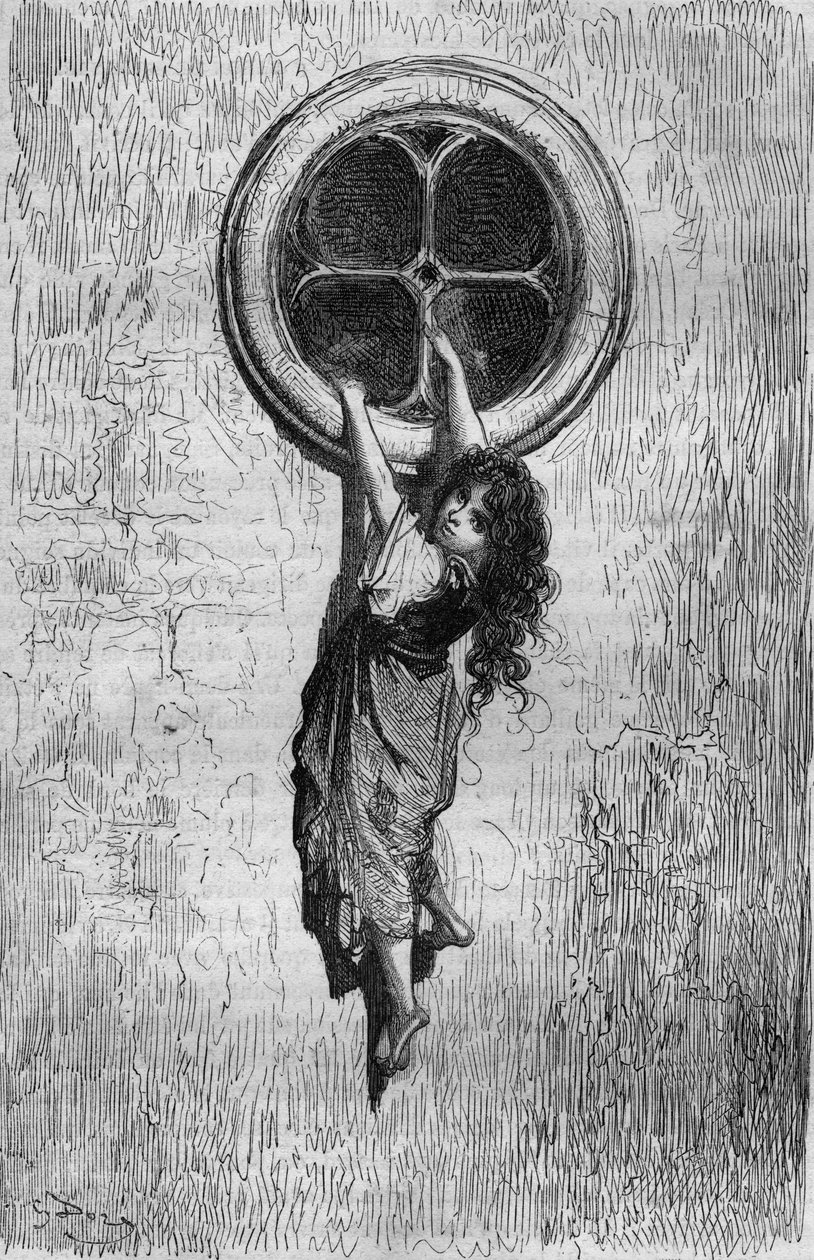 Chiquita, illustrazione di Gustave Doré del libro Capitan Fracassa di Théophile Gautier da Gustave Dore
