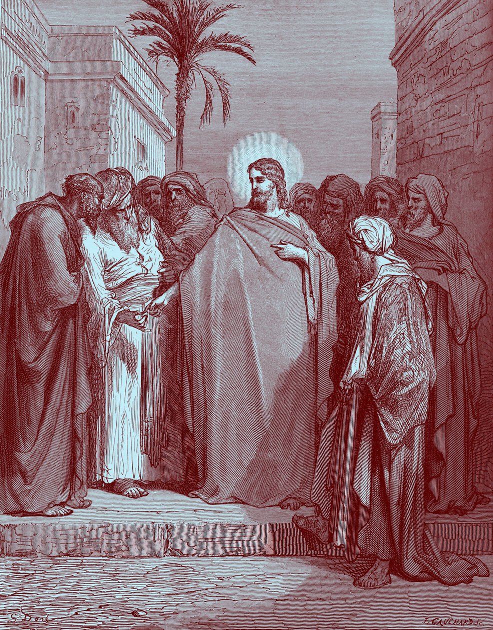 Cristo e il tributo - Bibbia da Gustave Dore