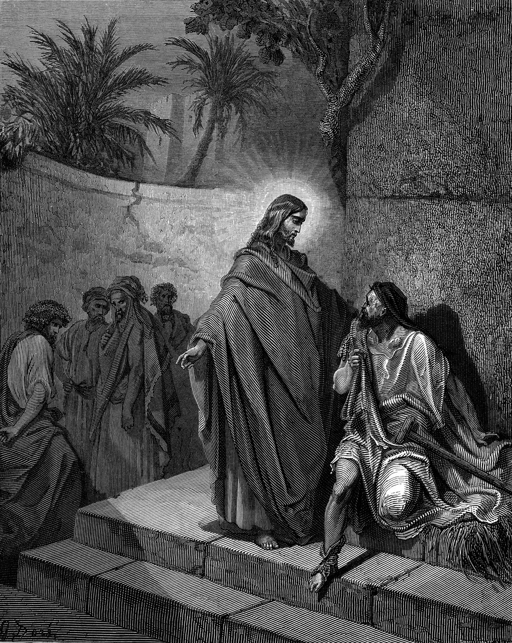 Cristo guarisce il paralitico da Gustave Dore