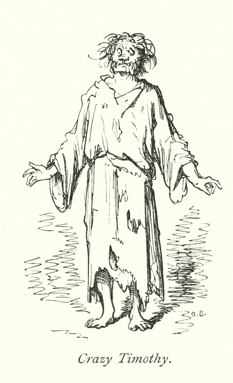 Timothy il pazzo (incisione) da Gustave Dore