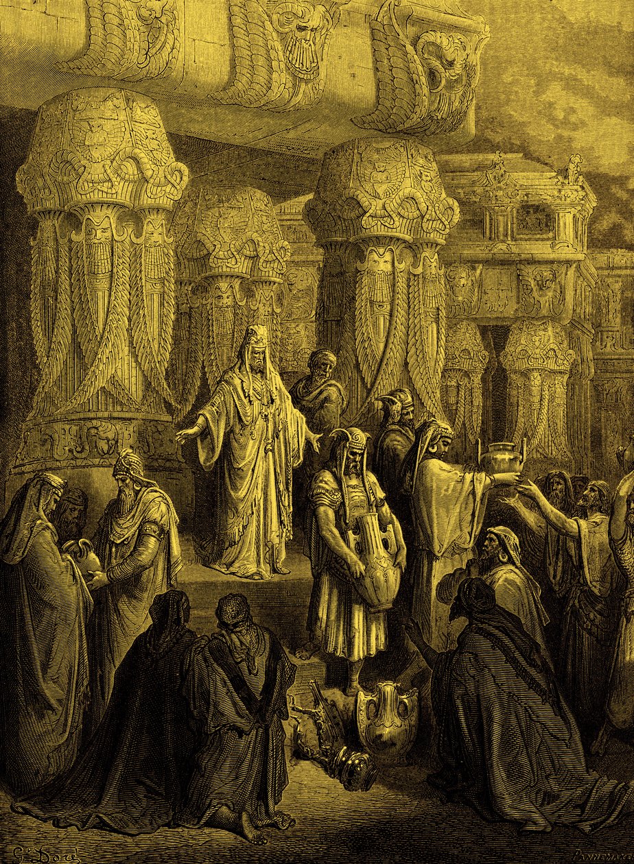 Ciro restituisce i vasi al tempio - Bibbia da Gustave Dore