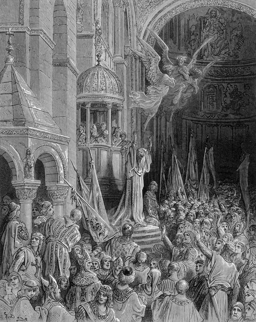 Dandolo che predica la crociata nella chiesa di San Marco a Venezia - incisione di Gustave Doré da Gustave Dore