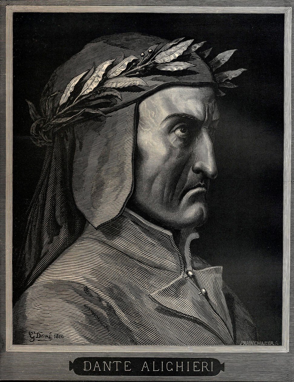 Dante Alighieri 1265-1321, 1860 da Gustave Dore