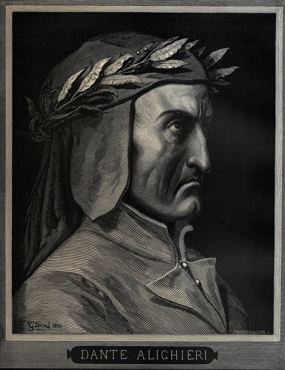 Dante Alighieri 1265-1321, 1860 da Gustave Dore