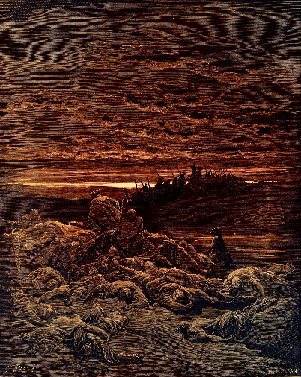 Morte dei figli di Ierub-Baal - Bibbia da Gustave Dore