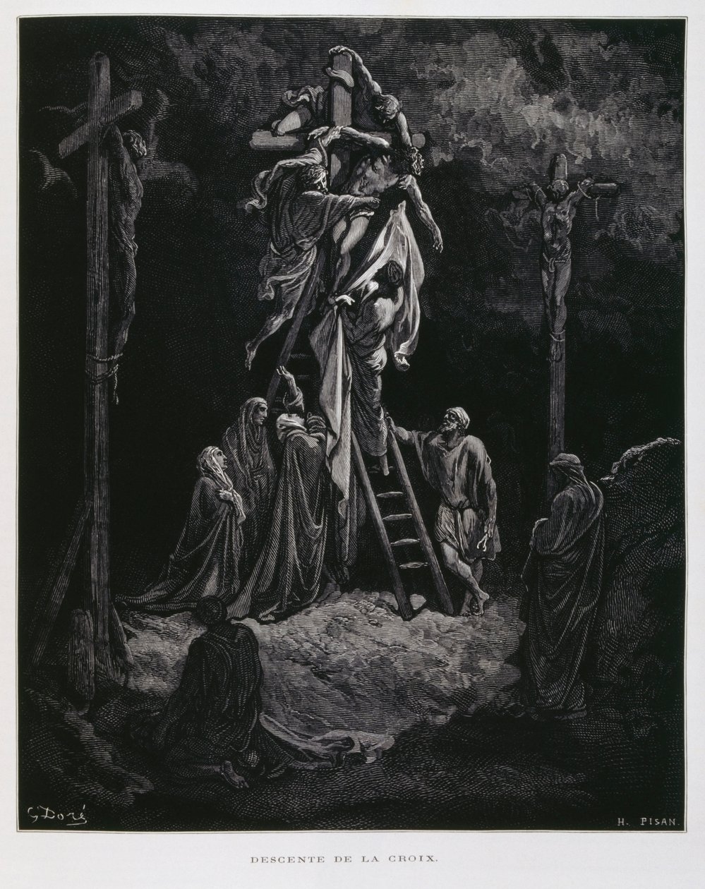 Discesa dalla croce, la deposizione di Cristo, Illustrazione dalla Bibbia di Doré da Gustave Dore