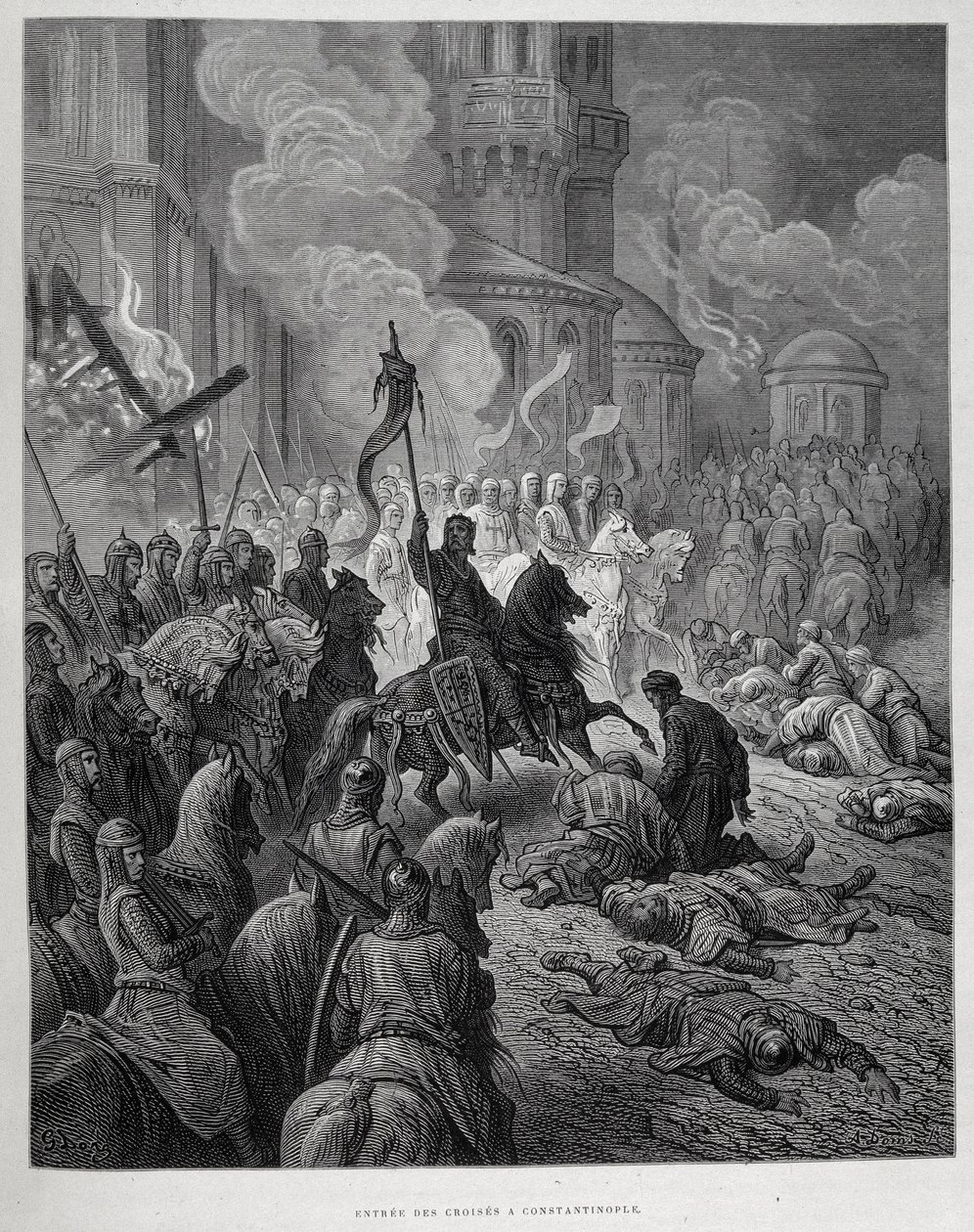 Ingresso dei Crociati a Costantinopoli durante la Quarta Crociata di Gustave Doré da Gustave Dore
