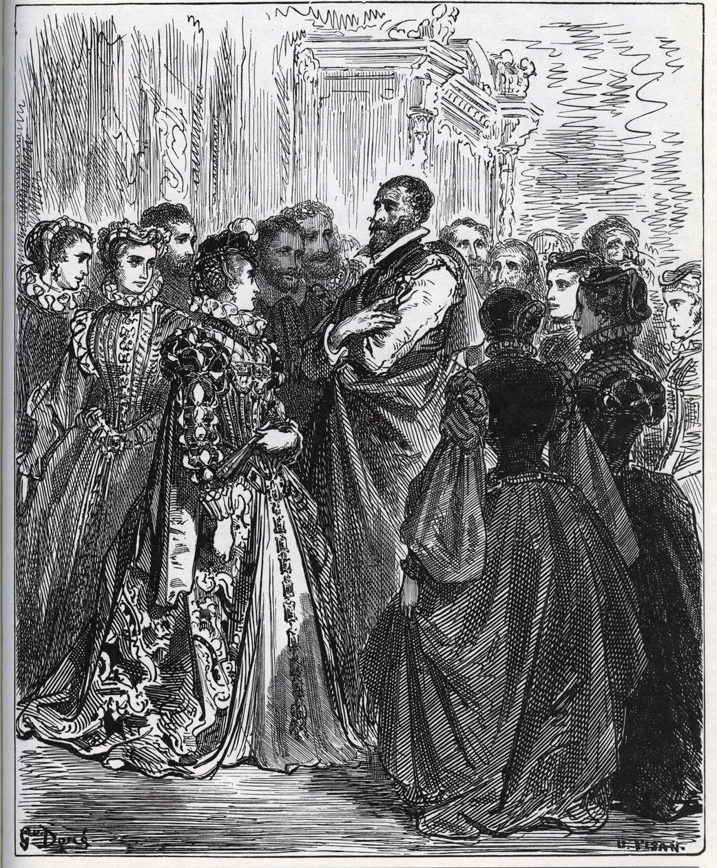 Serata organizzata da Don Antonio - da "Don Chisciotte della Mancia" di Miguel Cervantes da Gustave Dore