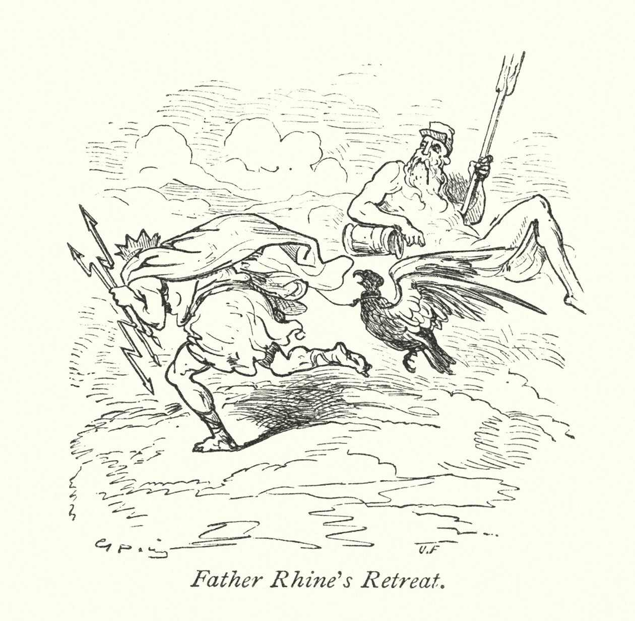 La ritirata di padre Reno (incisione) da Gustave Dore